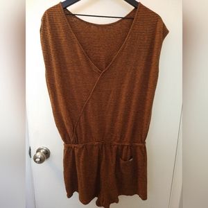 Medium Prana romper orange and gray